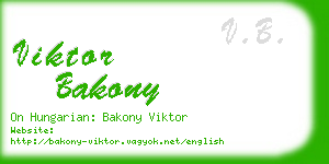 viktor bakony business card